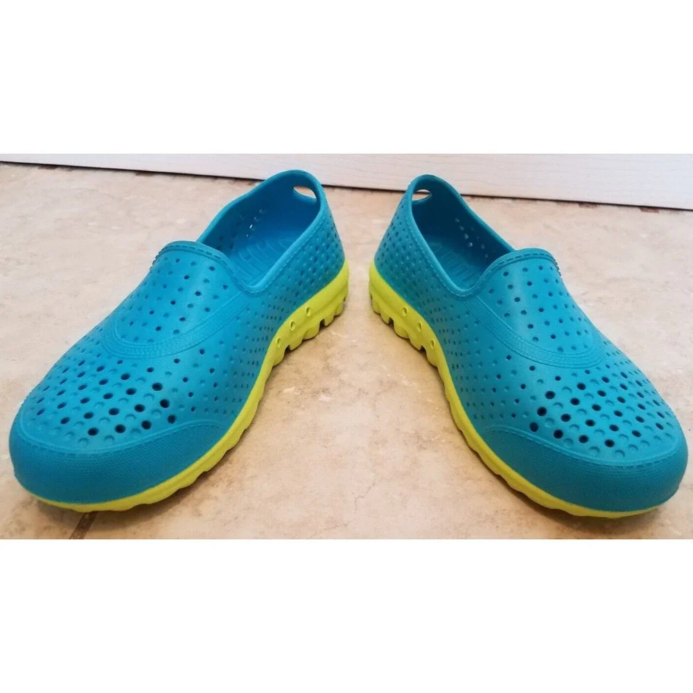Skechers H2Go Slip-on Water Shoes Kids size Y2 Blue Green Boys Girls‎